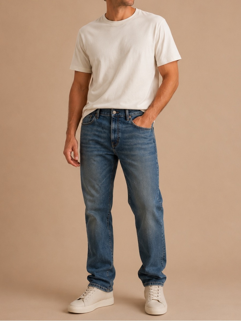 Amazon Essentials Slim Fit Jeans Mens 40x28 Medium Wash Denim